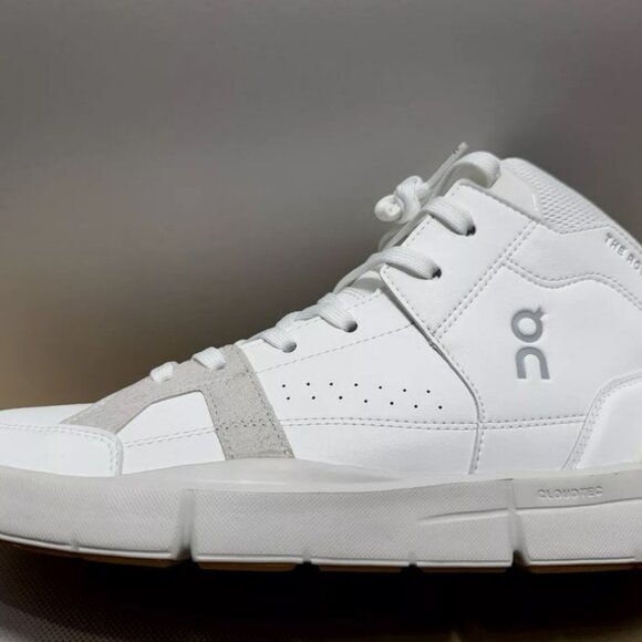 Brand New Oncloud women 9  Roger Clubhouse Mid sensa shoes sand/white 98.98327 - Picture 6 of 7